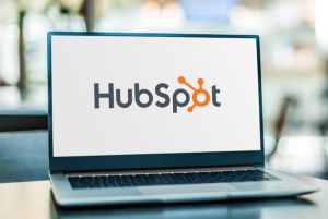 HubSpot Logo on Laptop