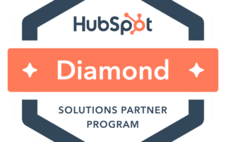 A badge denoting Cargas as a diamond tier solutions partner for HubSpot.