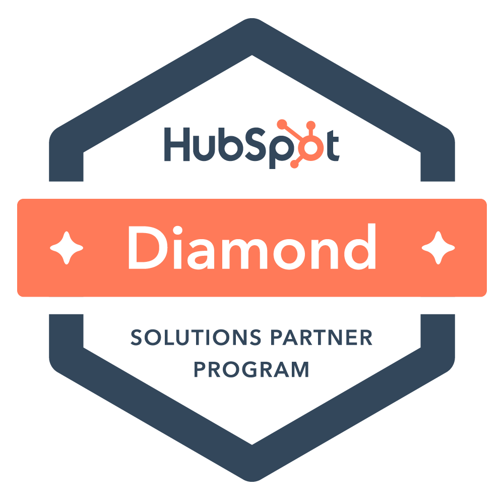 A badge denoting Cargas as a diamond tier solutions partner for HubSpot.